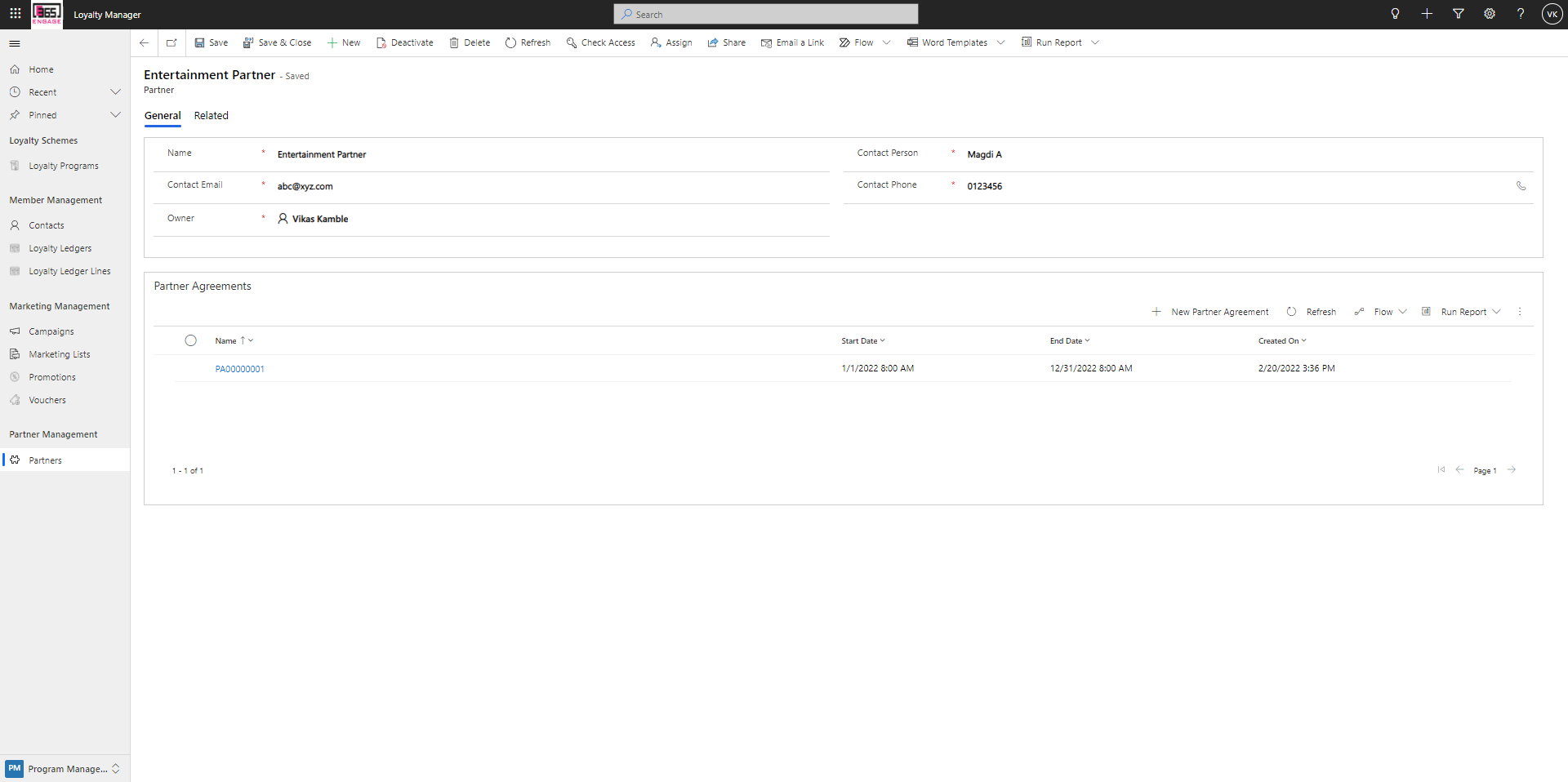 screenshot of Engage 365